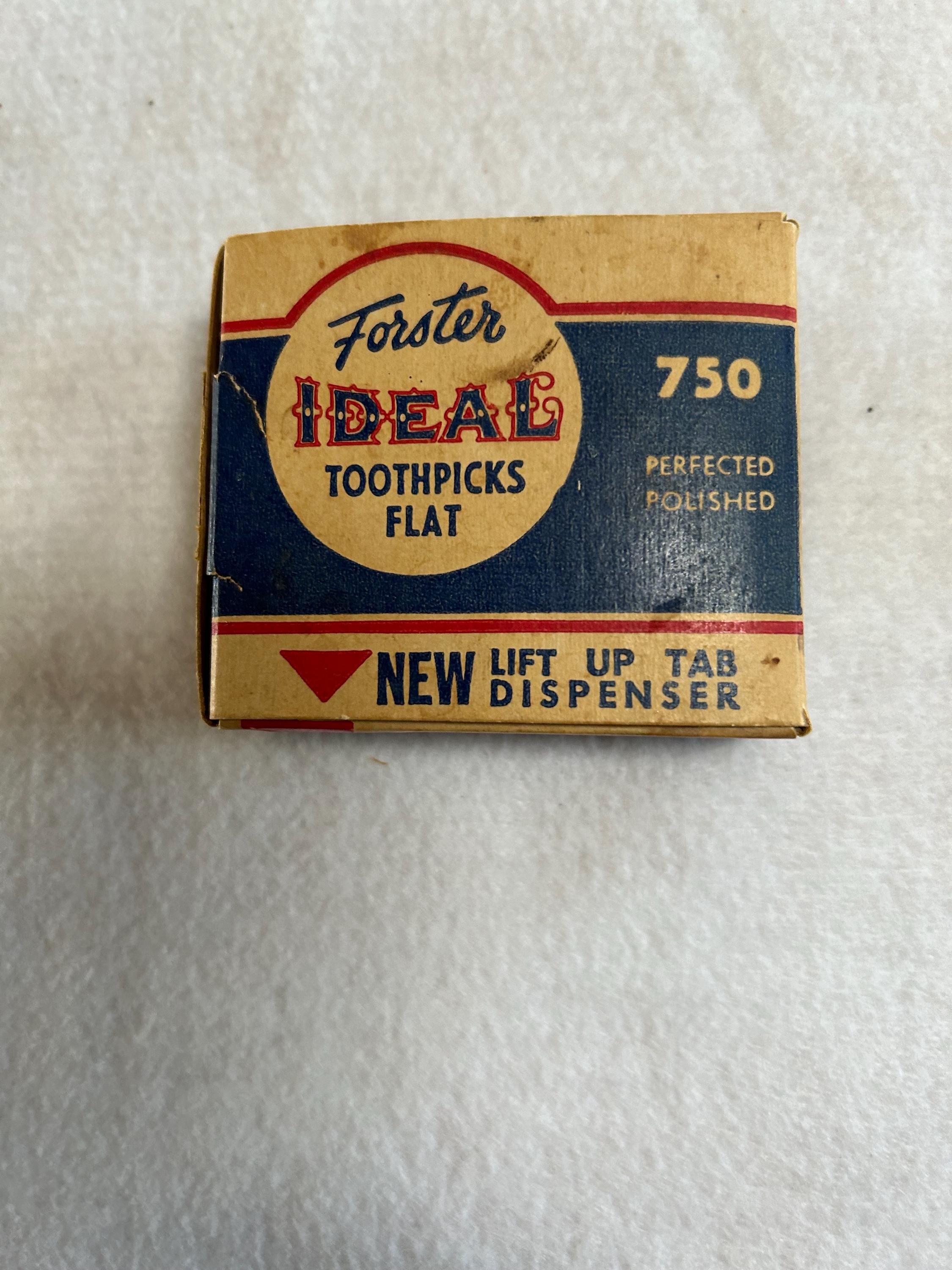 Vintage Forster Ideal Box of Wooden Toothpicks Etsy