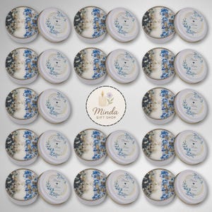 Candele personalizzate per bomboniere di nozze • Candele di cera di soia sfuse con fiori secchi • Regali di compleanno per baby shower nuziale • Candele di latta personalizzate