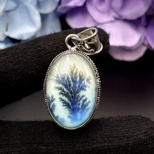 Dendritic Agate  Gemstone Pendant Handmade Pendant Healing Jewelry Cabochon Jewelry Gemstone Jewelry Necklace Anniversary Gift