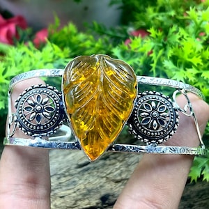 Baltic Amber Gemstone Bangle 92.5 Sterling Silver Plated Handmade Jewelry, Designer Bangle Natural Stone Bangle Healing Jewelry For Gifts