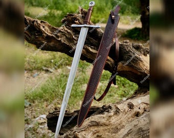Hand Forged High Carbon Steel Knights Templar Sword, Handmade Crusader Sword, Templar Crusader Sword, Historical Sword Replica, Gift For Him