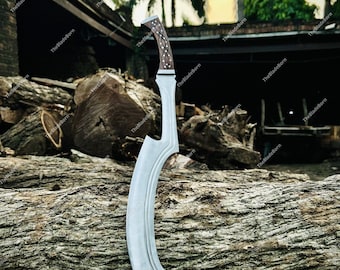 Épée égyptienne Khopesh, lame en acier au carbone forgée à la main, épée viking authentique, véritable épée historique médiévale, cadeau idéal pour lui.