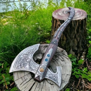 Hand Forged Replica Axe, Handmade Ax Replica, Functional GOW Axe, Groomsmen Gift For Him, Birthday Gift, Wedding Gift, Best Mens Gift