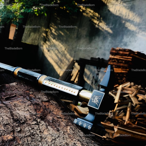 Hand Forged Viking Hammer Axe, Custom Handmade Engraved Black and Gold Ceremonial Hammer, Christmas Gift for Him, Cosplay and Collector Gift