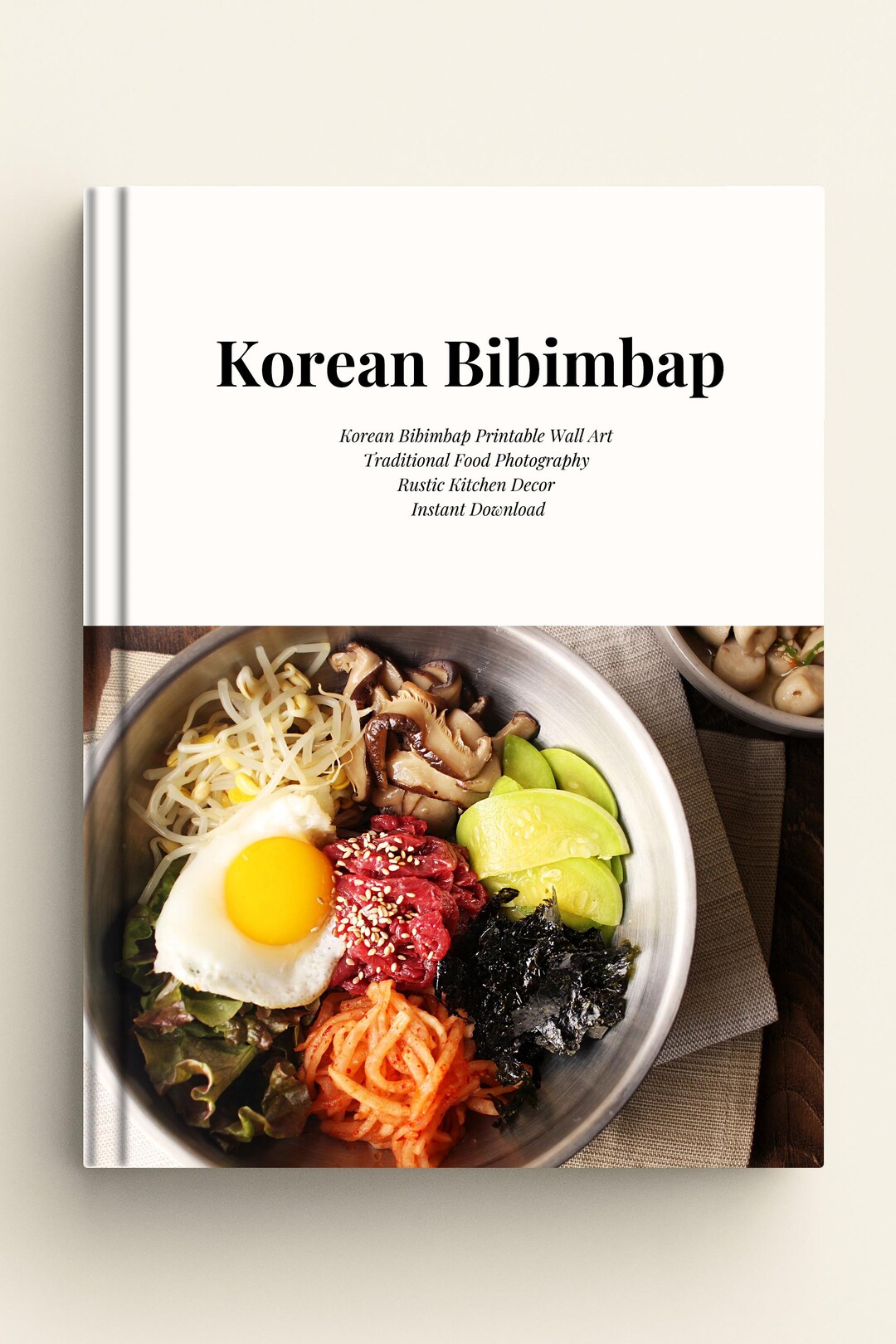 Traditional Korean Bibimbap Wall Art – Printable Korean Food ...