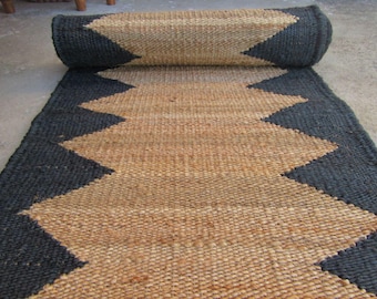 Handmade Hemp Runner White and Beige Color Boho Decor Hemp Hallway Decor Hemp Jute Runner Hemp For Farmhouse Custom Size Hemp Carpet