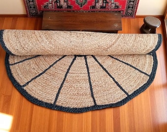 Dining Room Rug - Round Rug - Handmade Rug - Hallway Rug Vintage Decor Rug - Hand Braided Rug - Outdoor Rug - Bedroom Rug - Kitchen Rug