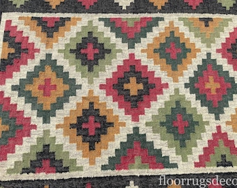 Handcrafted Wool Jute Kilim Rug | Flatweave Kilim Rug  Natural Wool Jute Kilim Rug, Bohemian Kilim Rug | Wool Jute Flatweave | Rustic Decor