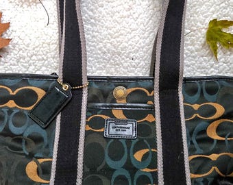 Vintage Coach HAMPTONS Optic Sig C Tote Bag - Etsy