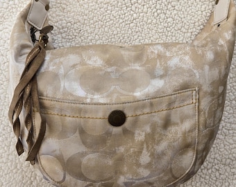 Coach Hamptons Optic Stripe Carry All Hobo Style Bag - Etsy
