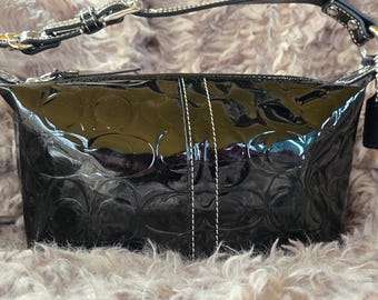Vintage Y2K Coach Black Signature Shoulder Bag – Classic Coach