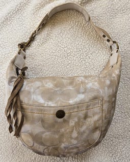 Vintage Y2K Coach Hampton Hobo Shoulder Bag – Signature Jacquard 