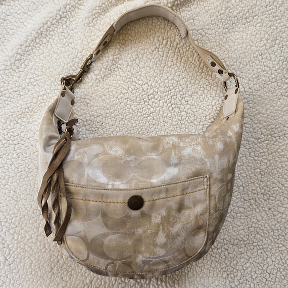 Vintage Y2K Coach Hampton Hobo Shoulder Bag – Signature Jacquard