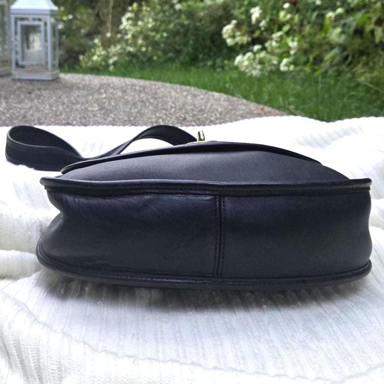 RARE Coach 9988 Black Leather Berkeley Saddle Crescent Bag
