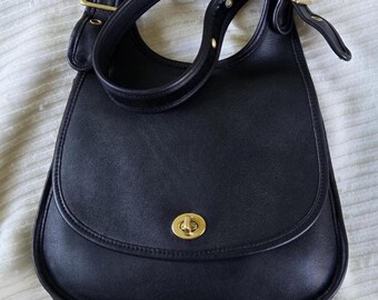 Y2K Small Coach Black Signature C Gallery Tote #F12344 – W/patent