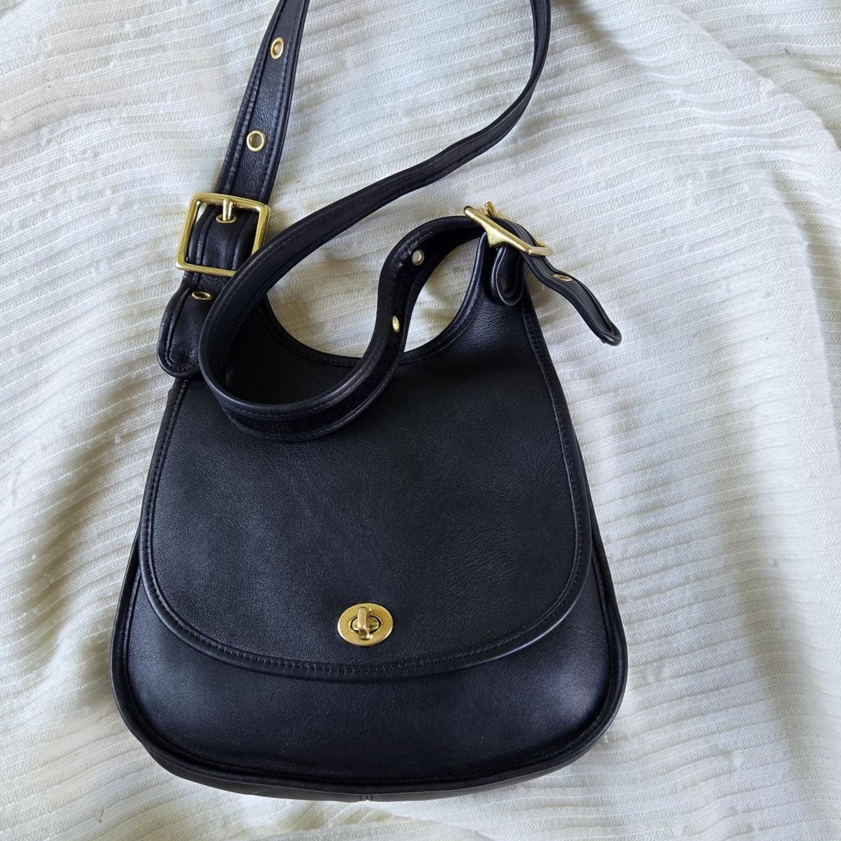 Vintage Coach Crescent Saddle Bag - Etsy