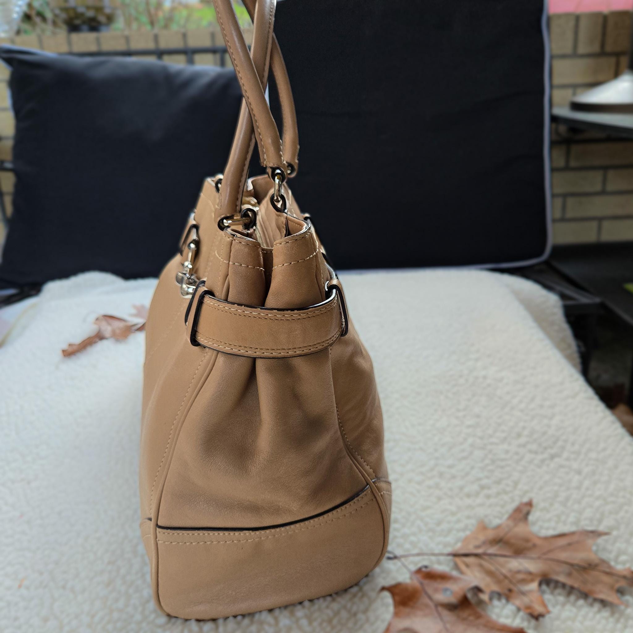 Coach Legacy Hampton Glovetanned Camel Leather - Horsebit Tote 