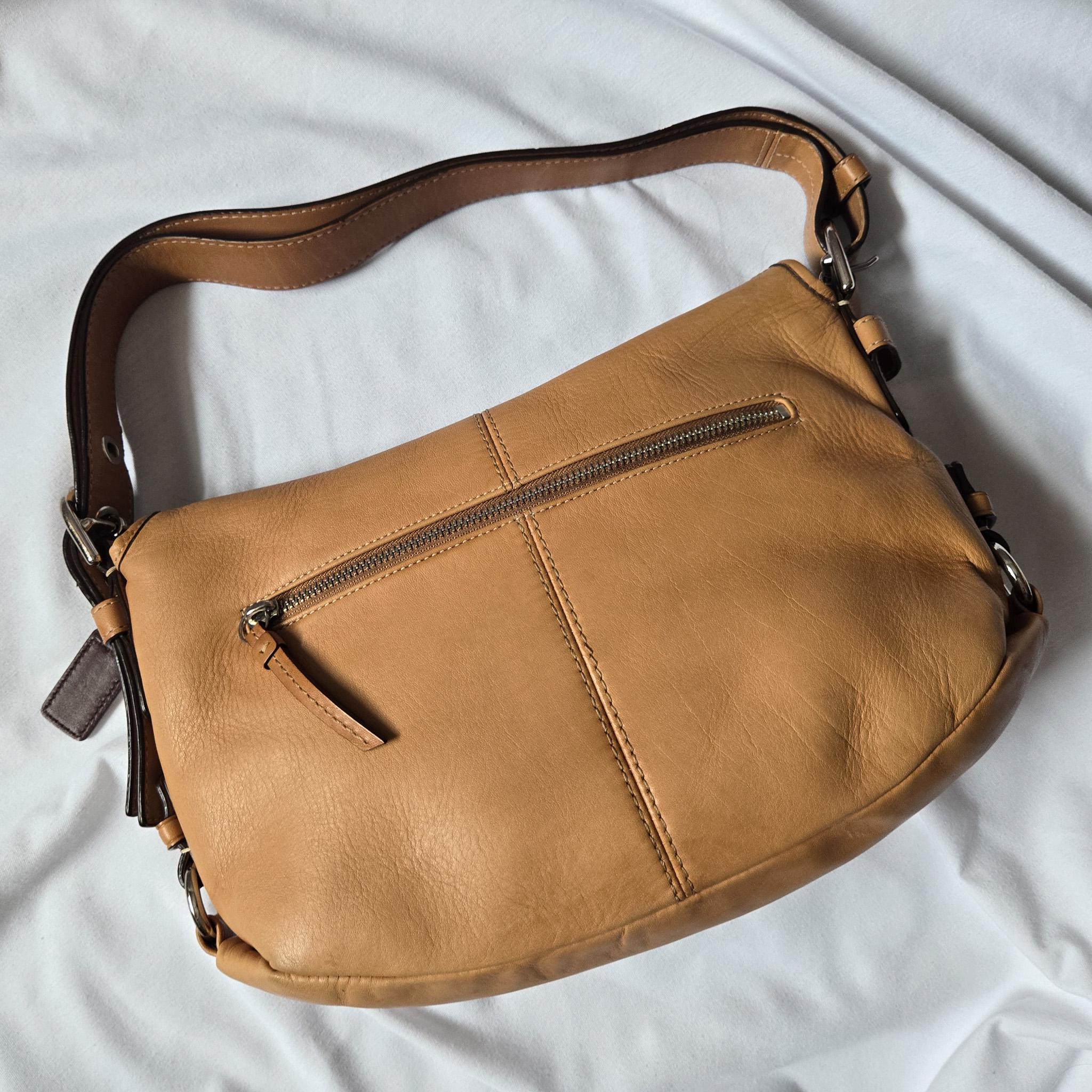 Coach Y2K Vintage Legacy Flap Duffle - Tan/beige Leather Shoulder