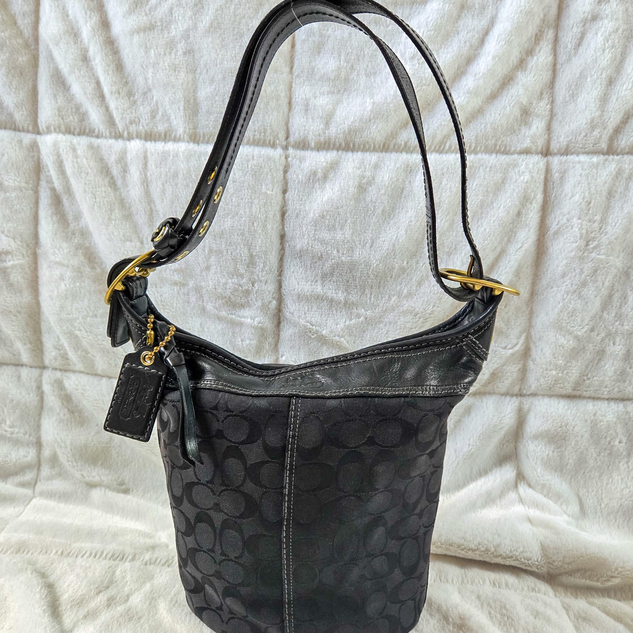Y2K Vintage Coach Bleecker Duffle Bucket Bag W/tattersall Lining 