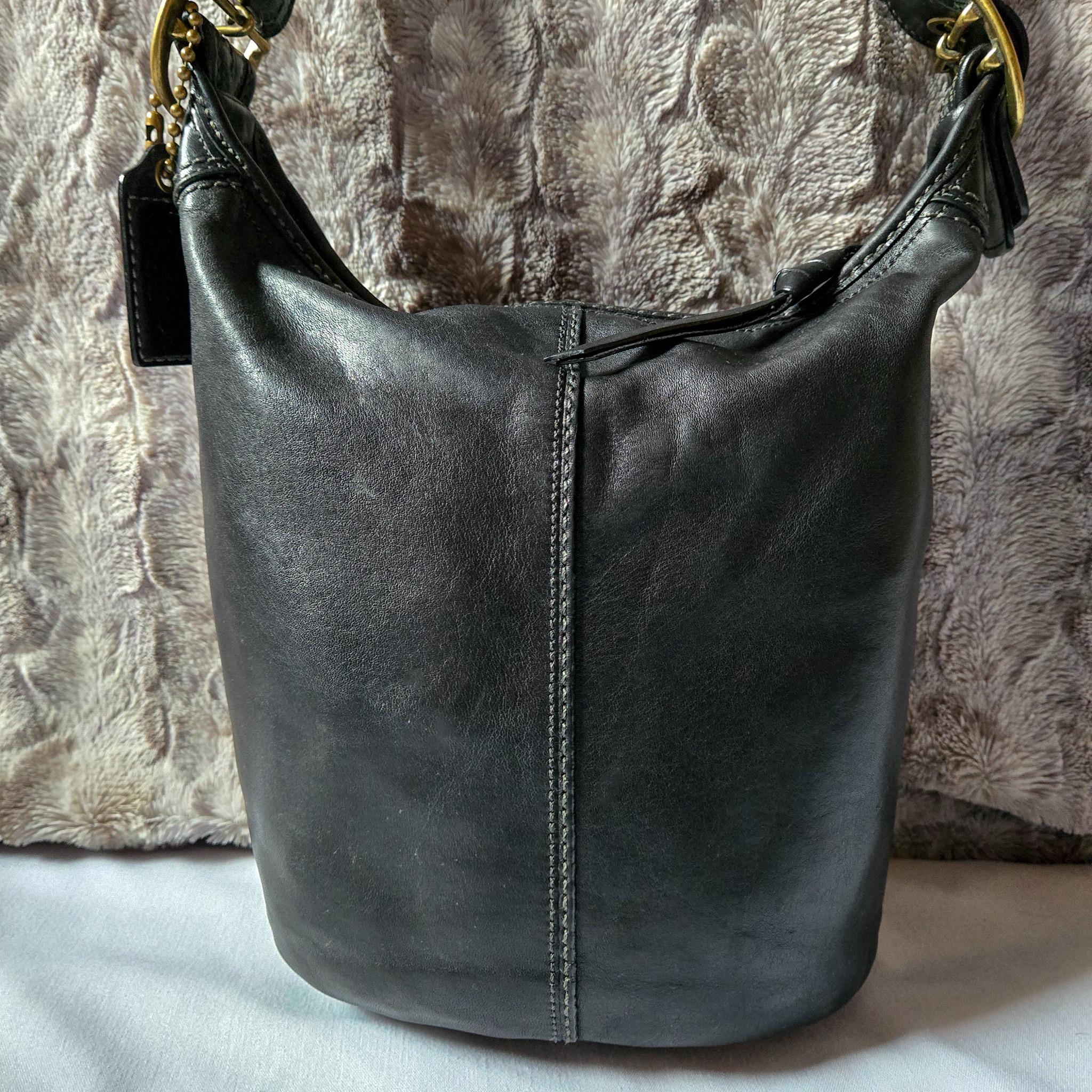 Y2K Vintage Coach Bleecker Duffle Bucket Bag W/tattersall Lining 