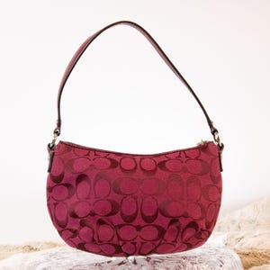 Y2k Vintage Coach 1957 Signature C Logo Hampton Demi Hobo Bag