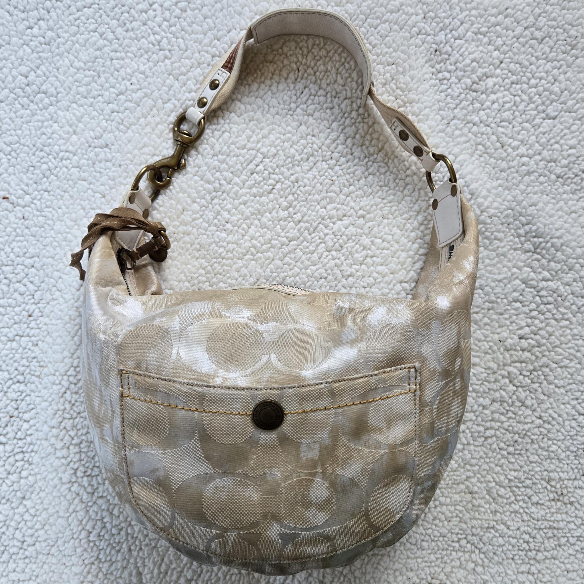 Vintage Y2K Coach Hampton Hobo Shoulder Bag – Signature Jacquard