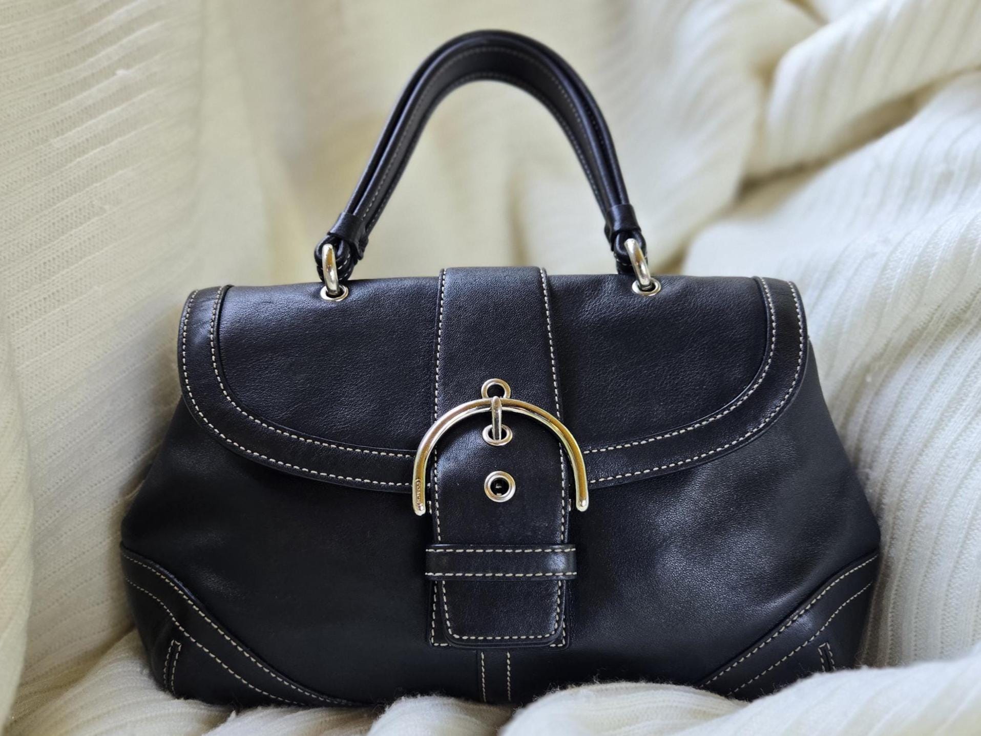 バッグ coach leather one shoulder bag black y2k Coach Vintage Y2K Legacy Turn Lock Shoulder Bag Black