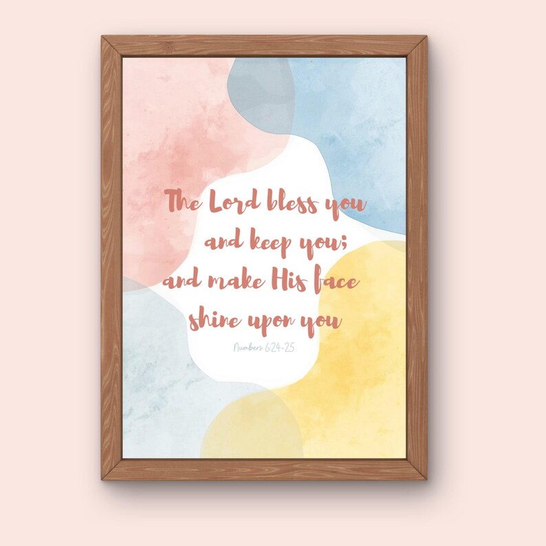 The Blessing Art Print; May His Face Shine Upon You - Etsy