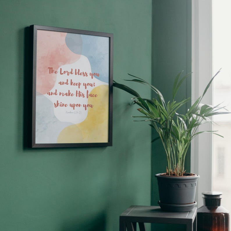 The Blessing Art Print; May His Face Shine Upon You - Etsy