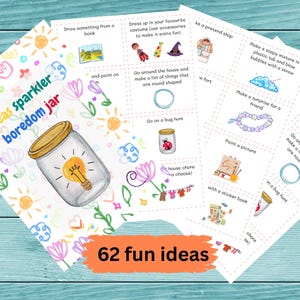 Kids boredom jar, Activity ideas for things to do, Boredom Jar Cards