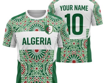 Algeria Soccer Shirt Custom Team Jersey, Personalized Football Top for Men