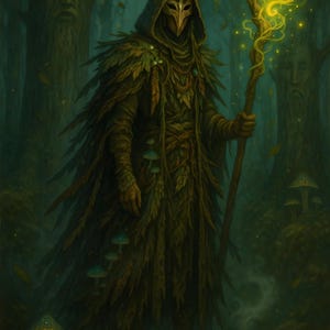 Forest Druid Guardian – Dark Fantasy Digital Druck | Mystisches Naturgeist Bundle