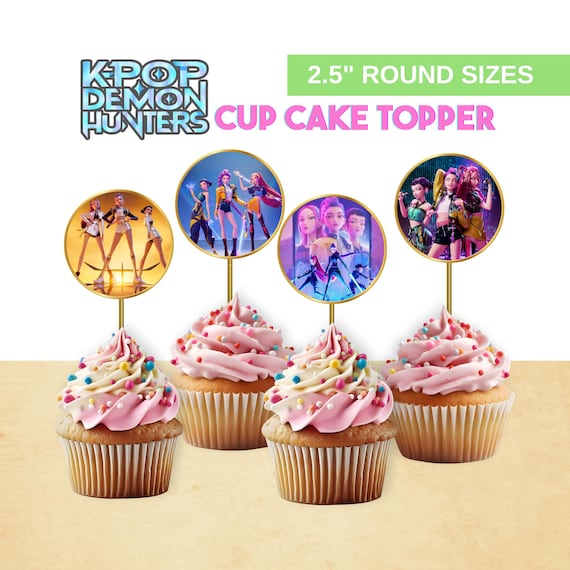 Cake Topper K-pop Cacciatrici Di Demoni Con Nome Personalizzato – Plexiglass Decorazione Torta, Perfetto Per Compleanni Bambine E Ragazze