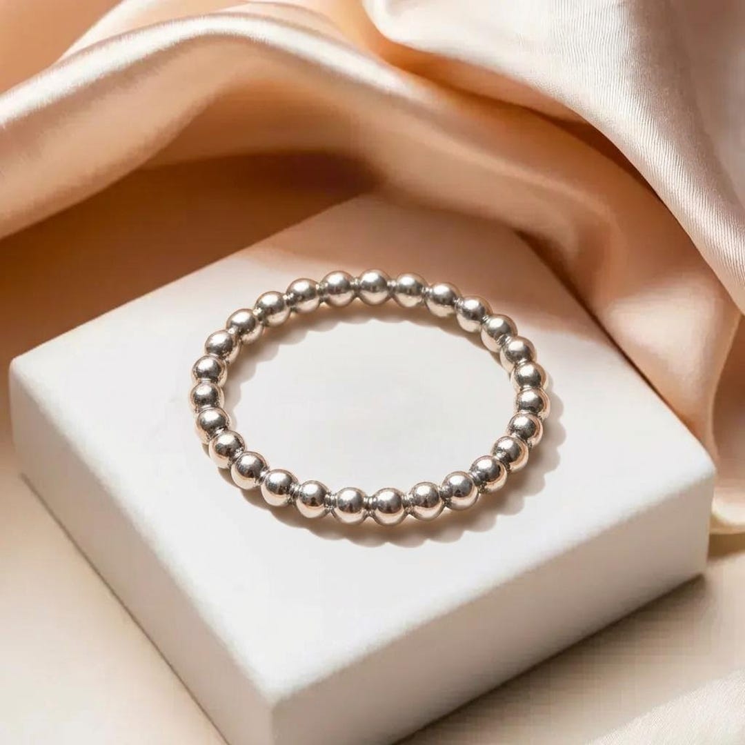 Silver Beaded Rings New Sterling Silver Beaded Ring, Stackable Ring for Maximum Impact ...