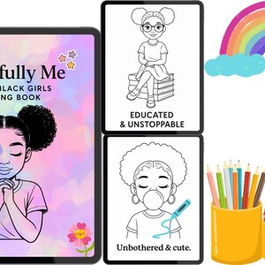 Kids coloring book empowering for little girls printable pdf