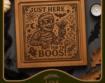 Just Here For the Boos Mummy SVG & PNG File spooky martini ghosts spiders