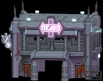 Sci-fi Wargaming Buildings | FDM 3D Printed kit to Assemble & Paint | District 1919 by War Scenery