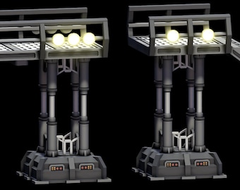 Hangar Plateforms | Wargaming 28mm Terrain | 3d Printed kit to paint & Assemble | Rebel Command Base by War Scenery