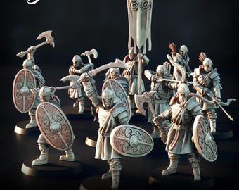 Orc Clan Guard | Wargame 28-32mm Ork Miniatures | 16K 3D Printed kit | "Ard Exarchate" Collection by The Print Ever Goes On