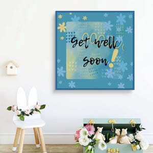 Gute Besserung Karte printable. Minimaler Heilungsgruß. Botanische umweltfreundliche Kunstkarte. Self-Care-Geschenk. Sofortiger Download. Kunsttherapie.