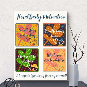 Tarjetas de motivación para aliviar el estrés, set de 12 tarjetas imprimibles de afirmaciones botánicas. Regalo de autocuidado y atención plena. Arteterapia.