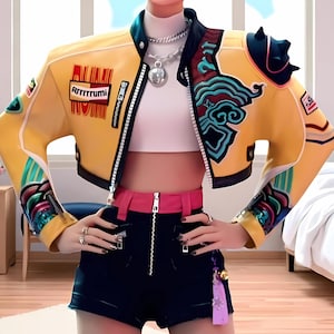 Rumi Demon Hunters Cosplay Costume, HOLOUN KPop Anime Outfit with Jacket, Skirt, Shorts & Pants | Halloween
