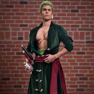 Roronoas Cosplay Costume, Zoro Cloak Uniform Halloween Outfits, Zo-Ro! Cosplay Costume, Halloween Outfits,