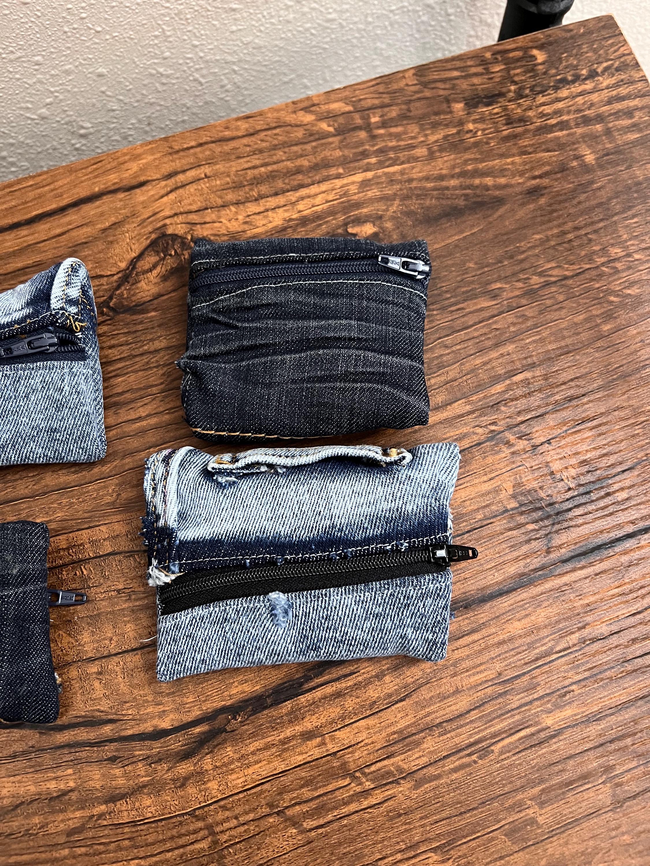 Upcycled Denim Jean Zippered Coin Purse - Etsy