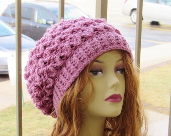 Crochet Hat Pattern, Crochet Slouch Hat Pattern, Crochet Beret Pattern, Baby to Woman,  Blair Slouch