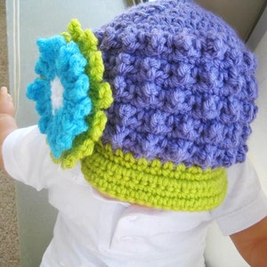 Crochet Pattern Hat , Newborn Baby to Adult, Boy and Girl, Pdf pattern Visor Beanie 画像 4