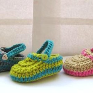 Crochet Baby Booties Pattern pdf pattern for sale, Crochet Baby Slippers for Boys or Girls image 5