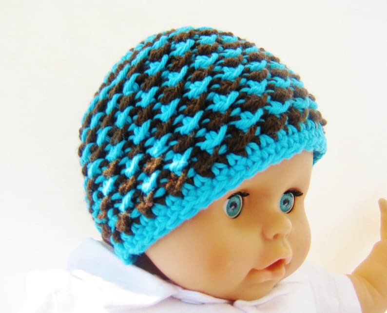 Crochet Baby Hat Pattern Crochet Baby Boy Pattern Crochet Beanie Pattern Newborn to Adult Sizes Starry Night Beanie image 1