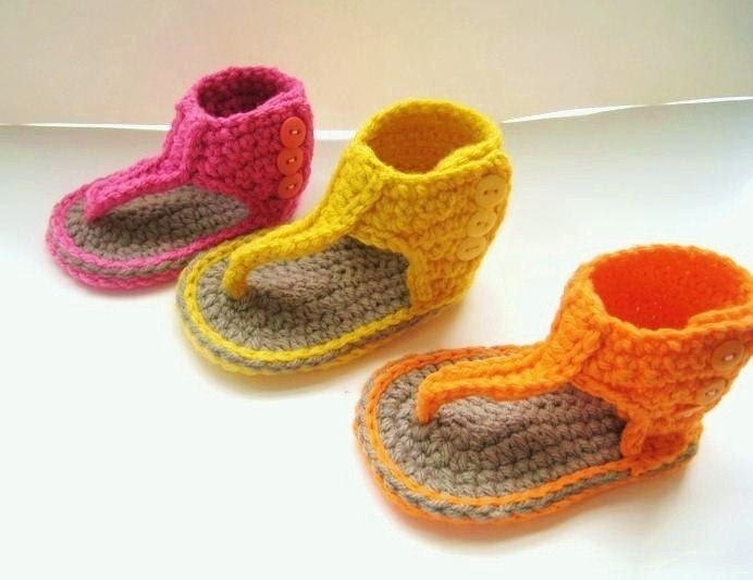 Crochet Pattern for Baby Sandals or Booties Pdf Pattern | Etsy