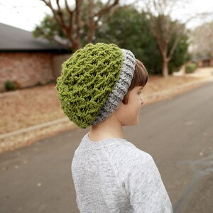 Crochet Hat Pattern, Crochet Slouch Hat Pattern, Crochet Beret Pattern, Baby to Woman, Blair Slouch image 2